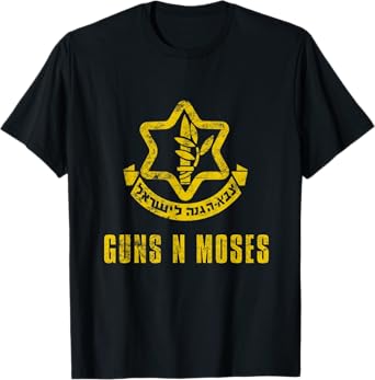 Guns N Moses Israel Defense Forces IDF Tzahal Krav Maga T-Shirt
