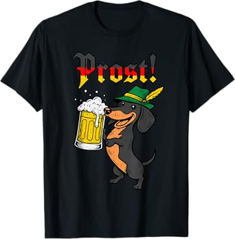 German Dachshund Dog Prost Oktoberfest Bavarian Weiner T-Shirt