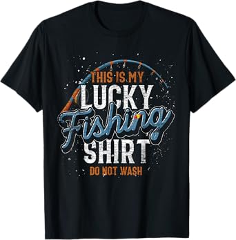 This Is My Lucky Fishing Shirt Fisherman Funny Fishing T-Shirt