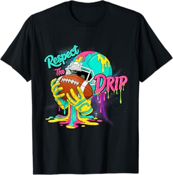 Football Drip Boys Football Ice Cream Respect Drip T-Shirt