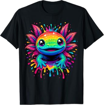 Axolotl Colorful Kawaii Axolotl T-Shirt