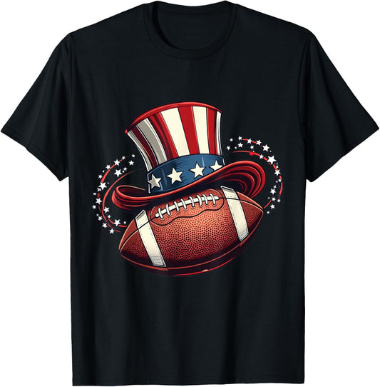 4th Of July Football Patriotic Player Men Boys Youth Kids T-shirt