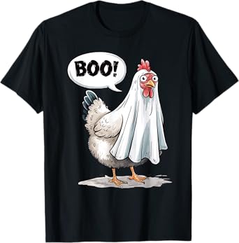 Funny Halloween Chicken Boo Spooky Chicken Halloween Costume T-Shirt