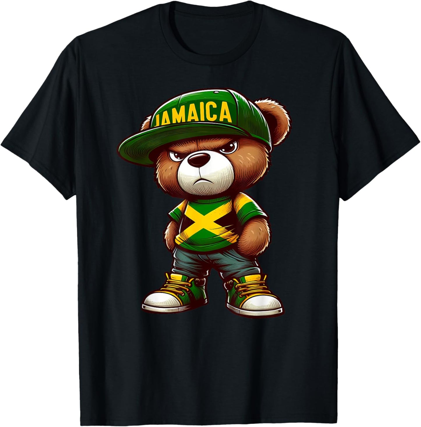 Teddy Bear Jamaica Flag Jamaican Clothing Men & Women T-Shirt
