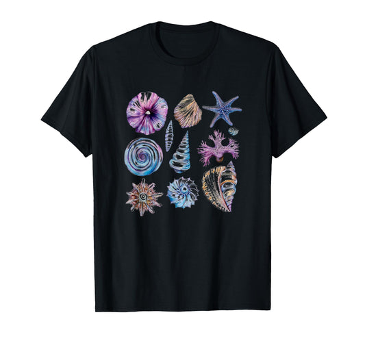 Seashells And Starfish Ocean Life T-Shirt