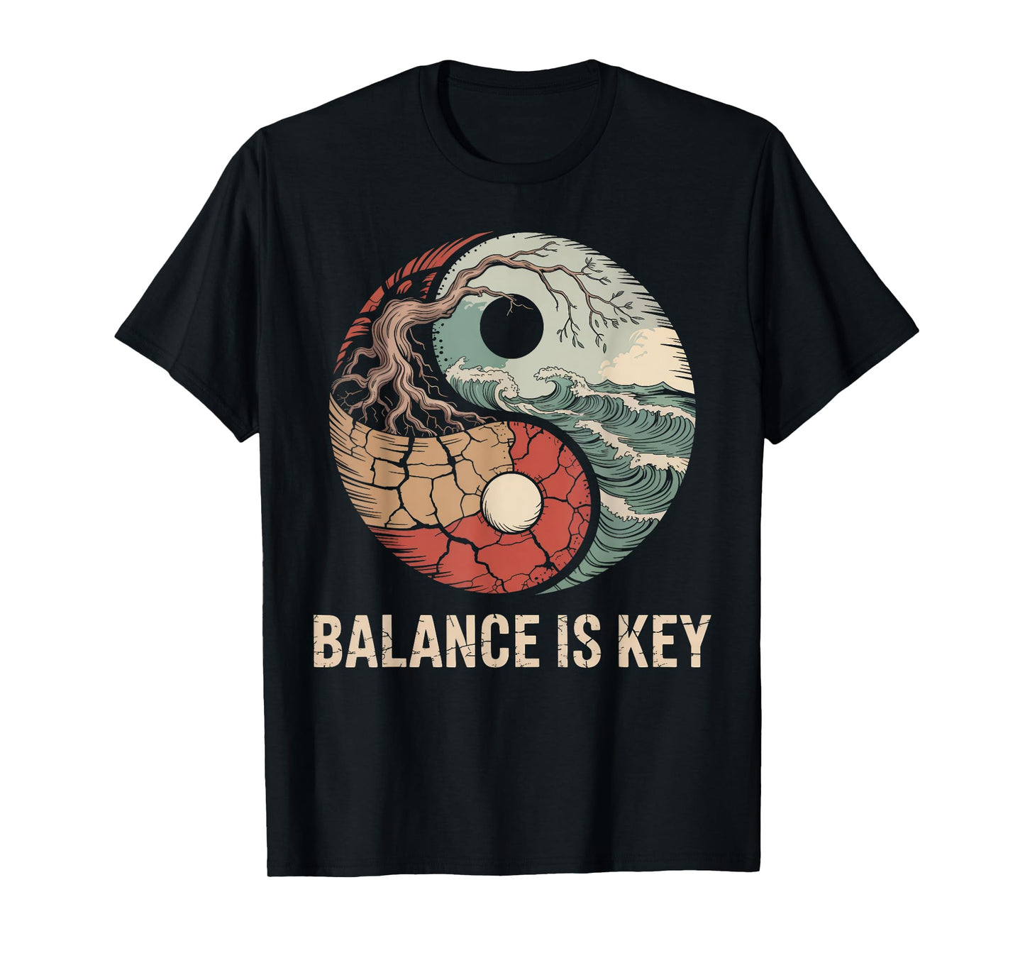 Balance is Key Yin-Yang Nature Symbol T-Shirt