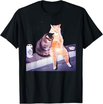 Funny Smoking Cat Cigarette Kitty Gen Z Meme Cat Lovers T-Shirt