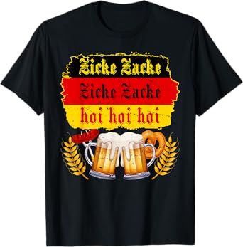 Zicke Zacke Hoi Germany Flag Oktoberfest Festival Men Women T-Shirt