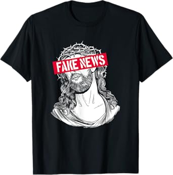 Blackcraft Anti-Christian Fake News Funny Jesus Atheist T-Shirt