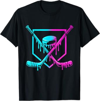 Hockey Drip for Boys Ice Cream Drip Youth Boys Hockey T-Shirt