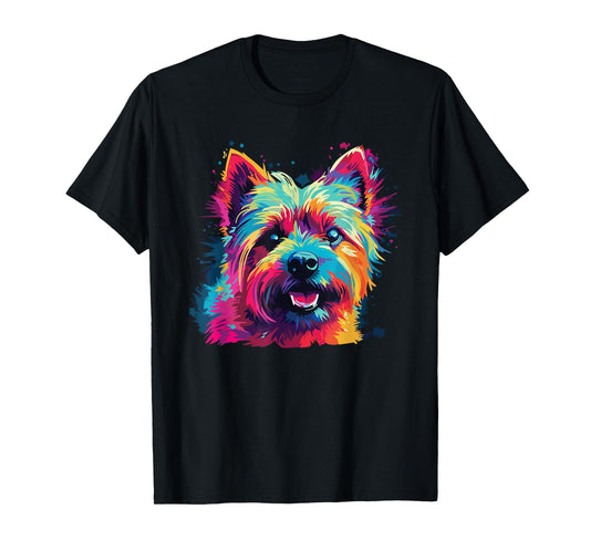 Watercolor Colorful Norwich Terrier Dog Men Women Kids T-Shirt