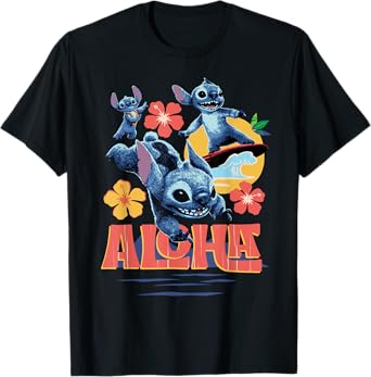 Disney Lilo & Stitch Live-Action Movie Tropical Aloha Stitch T-Shirt