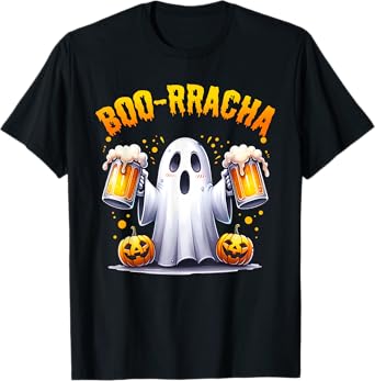 Boo-racha Funny Halloween Ghost Beer Design Borracha T-Shirt