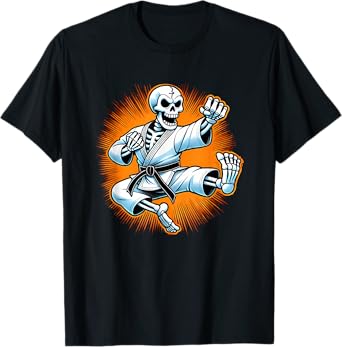 Halloween Skeleton Karate T-Shirt