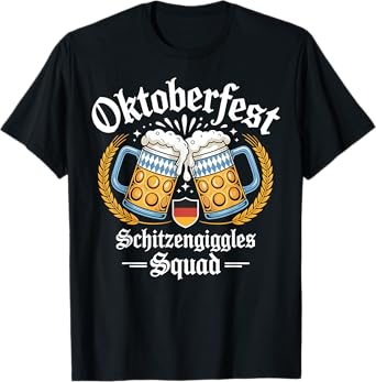 Oktoberfest Schitzengiggles Squad Festival Matching Outfit T-Shirt