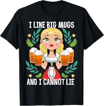 I Like Big Mugs Oktoberfest Bavarian Munich Beer Festival T-Shirt
