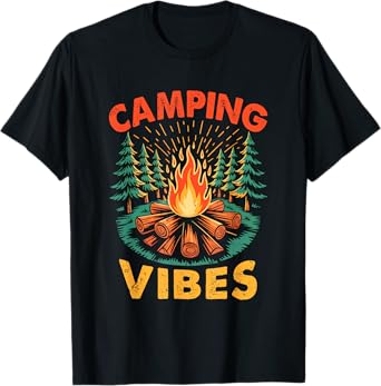Camping Vibes Nature Lover Camper Camping Day Men Women T-Shirt
