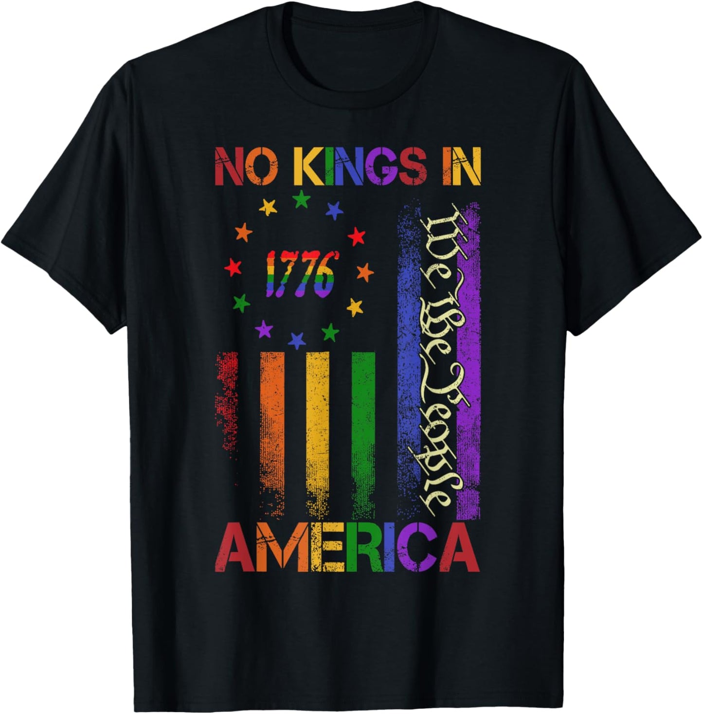 Patriotic Pro-democracy Protest 4th July No Kings In America T-shirt