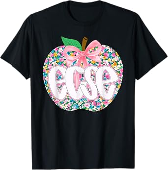 ECSE Early Childhood Special Education Teacher Apple Bowv T-Shirt
