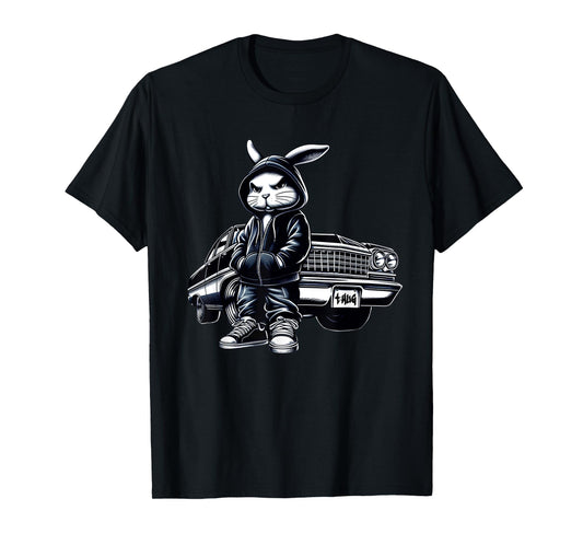 Thug Bunny Gangster Car Rabbit Bunny Car Thug Lovers T-Shirt