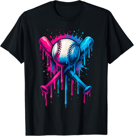 Baseball Drip For Boys Ice Cream Drip Toddler Boys Baseball T-Shirt