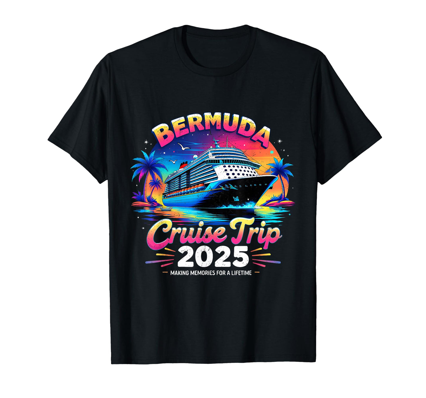 Bermuda Cruise Trip 2025 Sunset Vacation Gift T-Shirt