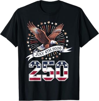 250th Anniversary Patriotic July 4th T-Shirt – USA 1776-2026 T-Shirt