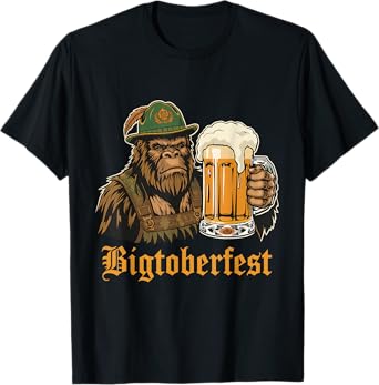 Funny Bigfoot Bigtoberfest Oktoberfest Beer Drinking Team T-Shirt