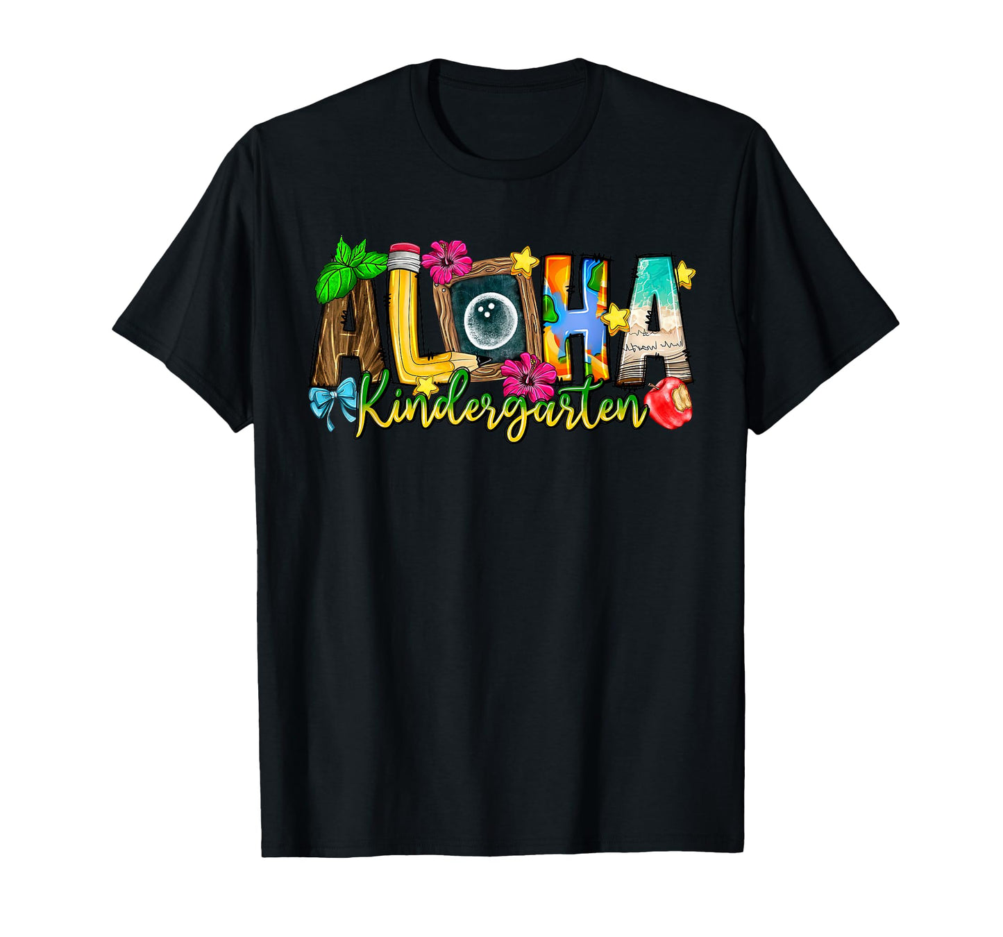 Aloha Kindergarten Teacher Life Summer Beach Vacation School T-Shirt