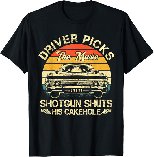 Vintage Driver Picks Music Retro Fathers Day T-Shirt