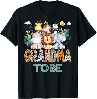 Soon To Be Grandma Jungle Animal Safari Gender Reveal T-Shirt