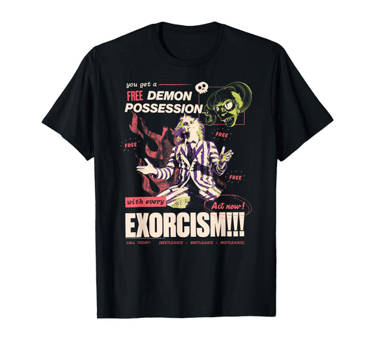Beetlejuice Free Demon Possession Retro Ad Movie T-Shirt