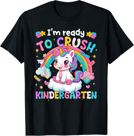 Magical Unicorn Ready Crush Kindergarten Girl Back To School T-shirt by TeeBrew