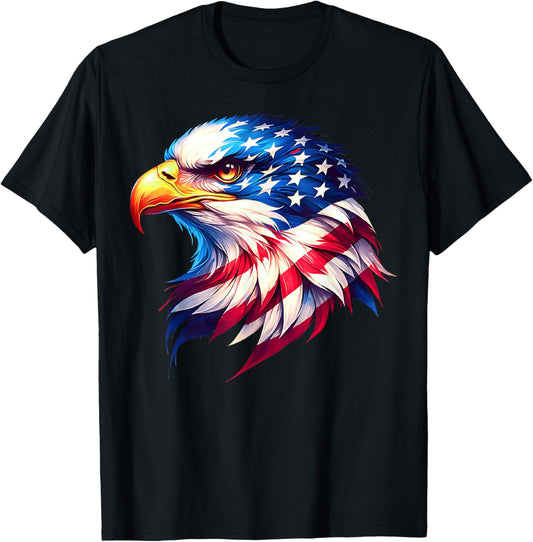 Majestic American Eagle Patriotic Bald Eagle 4th Of July Usa T-shirt