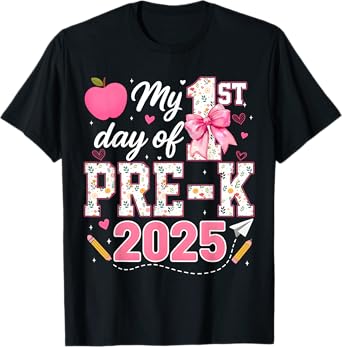 My 1st Day Of Pre-K 2025 Back To School Teacher Boy Girl T-Shirt