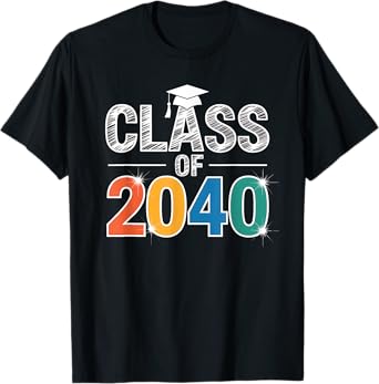 Class of 2040 Grow with Me First Day of School Graduation T-Shirt