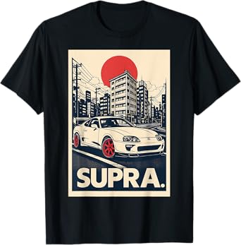 Japanese Cars Retro JDM Street Scene Tuner Car Art T-Shirt