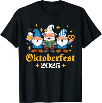 Funny Oktoberfest Gnome 2025 Bavarian Festival T-Shirt