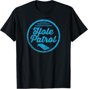 Hole Patrol - Retro Cornhole Team Duo Vintage Graphic T-Shirt