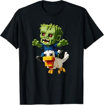 Funny Jock Chicken Zombie Brick Games Shirt Mens Boy Kids T-Shirt