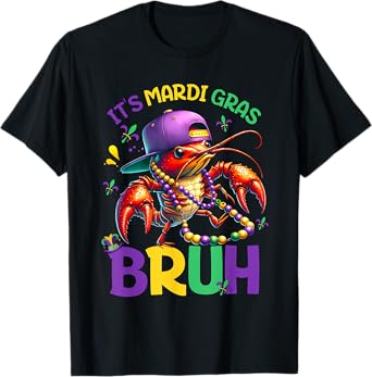 Bruh Mardi Gras Crawfish Boys Kids Mardi Gras T-Shirt