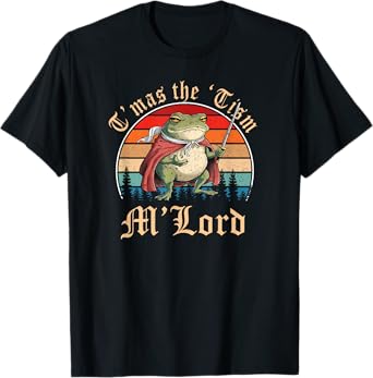 T'was the 'Tism M'Lord Funny Autism Medieval Knight Frog T-Shirt