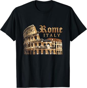 Retro Vintage Roma Italia Colosseum Souvenirs Rome Italy T-Shirt