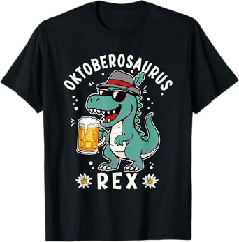 Funny Oktoberfest Oktoberosaurus Rex Bavarian Tyrannosaurus T-Shirt