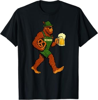 Sasquatch Pretzel Beer Festival Prost Funny Oktoberfest T-Shirt