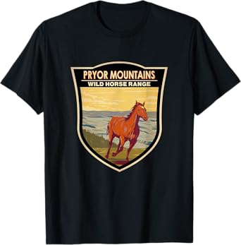 Pryor Mountains Wild Horse Range Badge T-Shirt