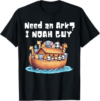 Cartoon Animal Need An Ark? I Noah Guy Christian Funny Gifts T-Shirt