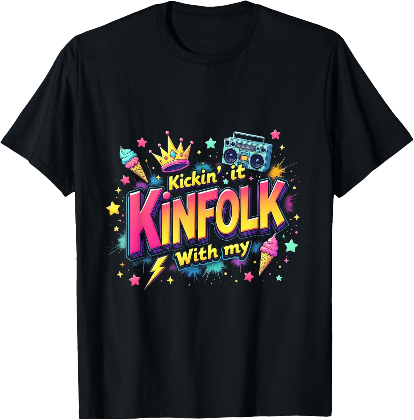 Funny Kickin' It With My Kinfolk Family Reunion Summer T-Shirt