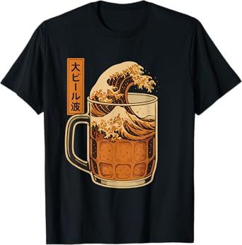 Great Beer Wave Japanese Ukiyoe Style Beer Mug T-Shirt
