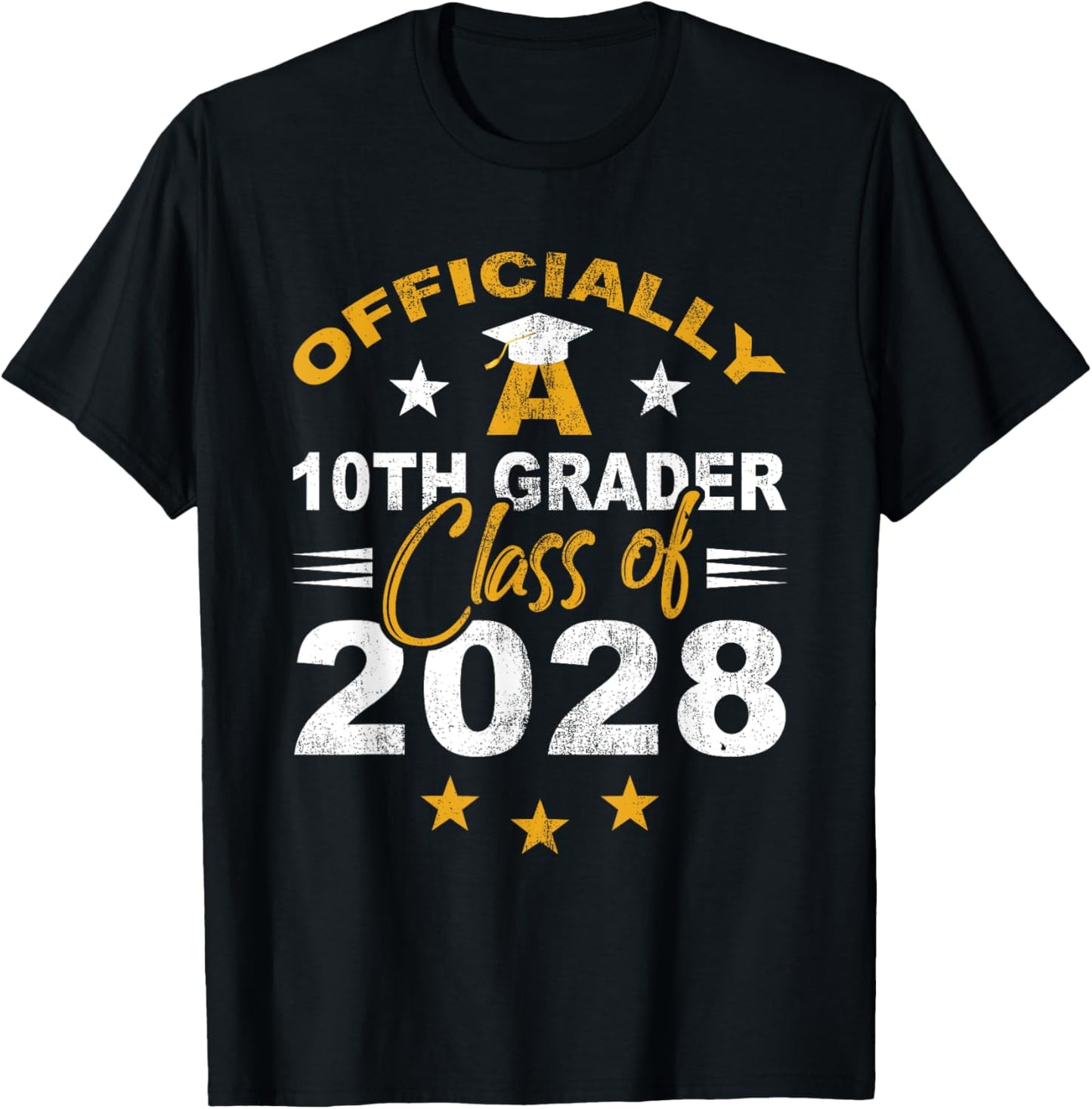 Officially A 10th Grader Class 2028 Funny Graduate First Day T-shirt by TeeBrew